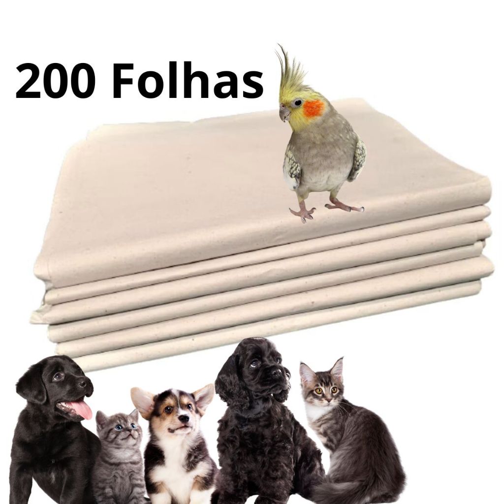 KIT  200 FOLHAS DE PAPEL PARA FUNDO DE GAIOLAS GRANDES 50X70 LIMPO E SEM CHEIRO ENVIO IMEDIATO