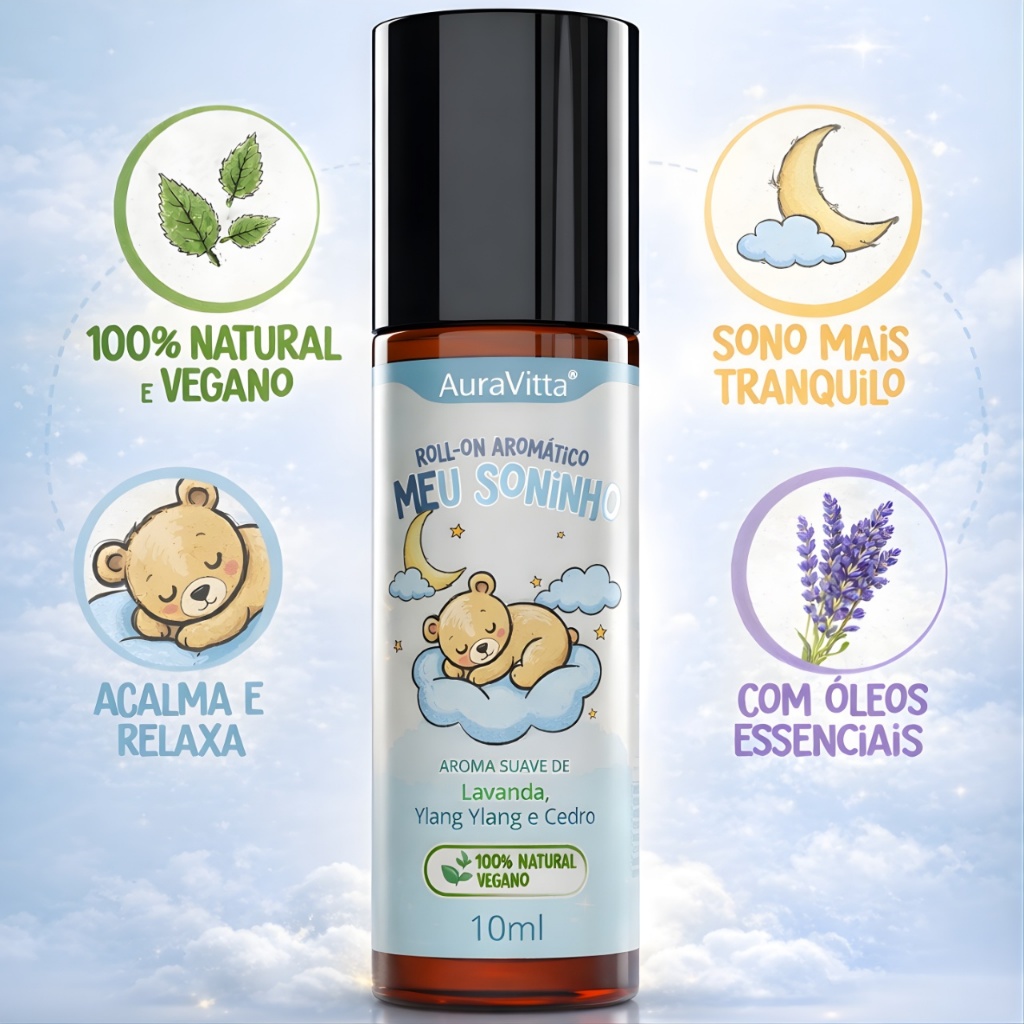 Aromaterapia Meu Soninho - Bebê 100% Natural Premium Blend Óleos Essenciais Aromathérapie 10ml sono