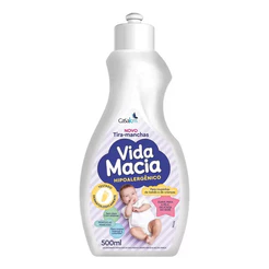 Tira Manchas Hipoalergênico Para Roupas De Bebe Bebê Vida Macia De 500 Ml