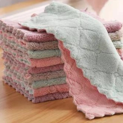 1/5/10 Pcs Pano De Limpeza 25x15CM Pano Super Absorvente Microfibra Para  Limpar De Cozinha Promoção em Oferta na Shopee