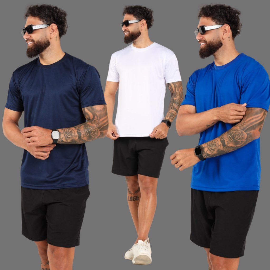 Camisa Dry Fit Esportiva Camiseta Masculina Treino Musculação Academia Tecido Respirável Corrida