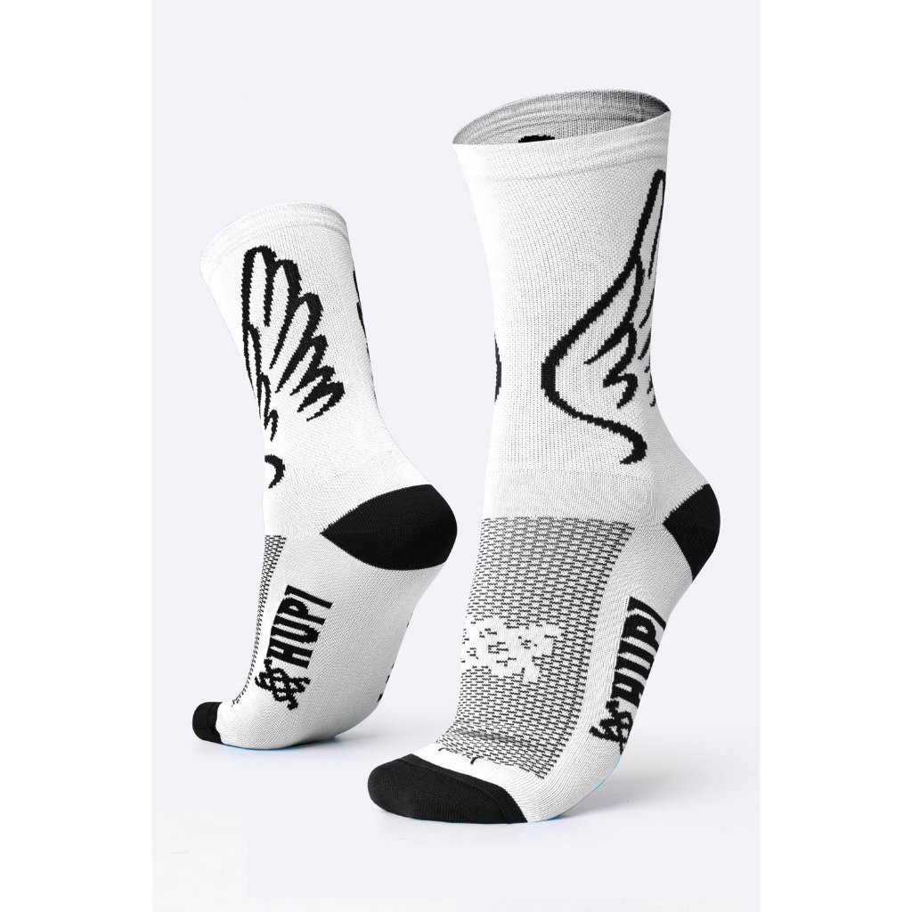 Meia Hupi Asas Branco/preto