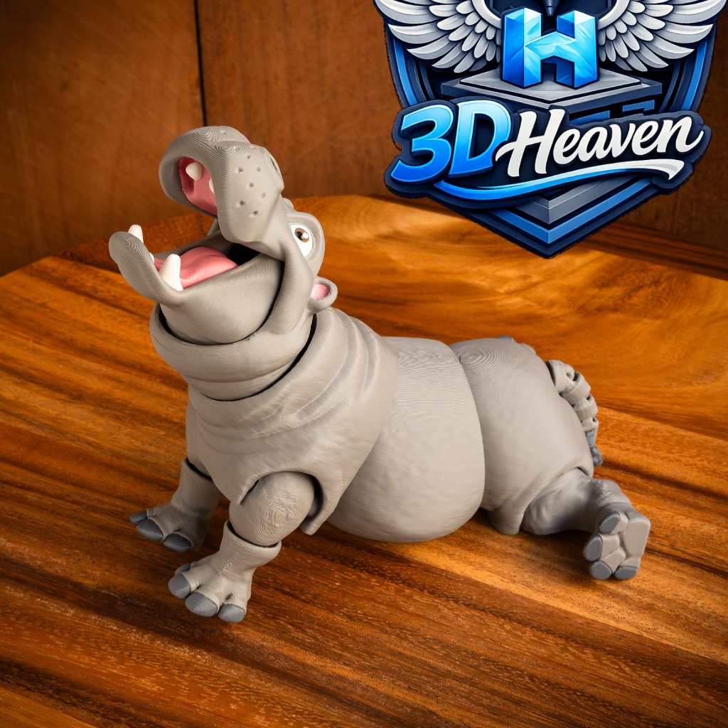 Hipopótamo Articulado Fidget Toy Flexi Colorido Bonitinho Mascote Novidade