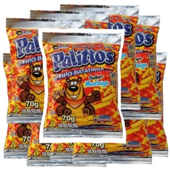 KIT com 10x salgadinhos Palitto's tipo batatinha 30g, 50g e 70g da Karintó.