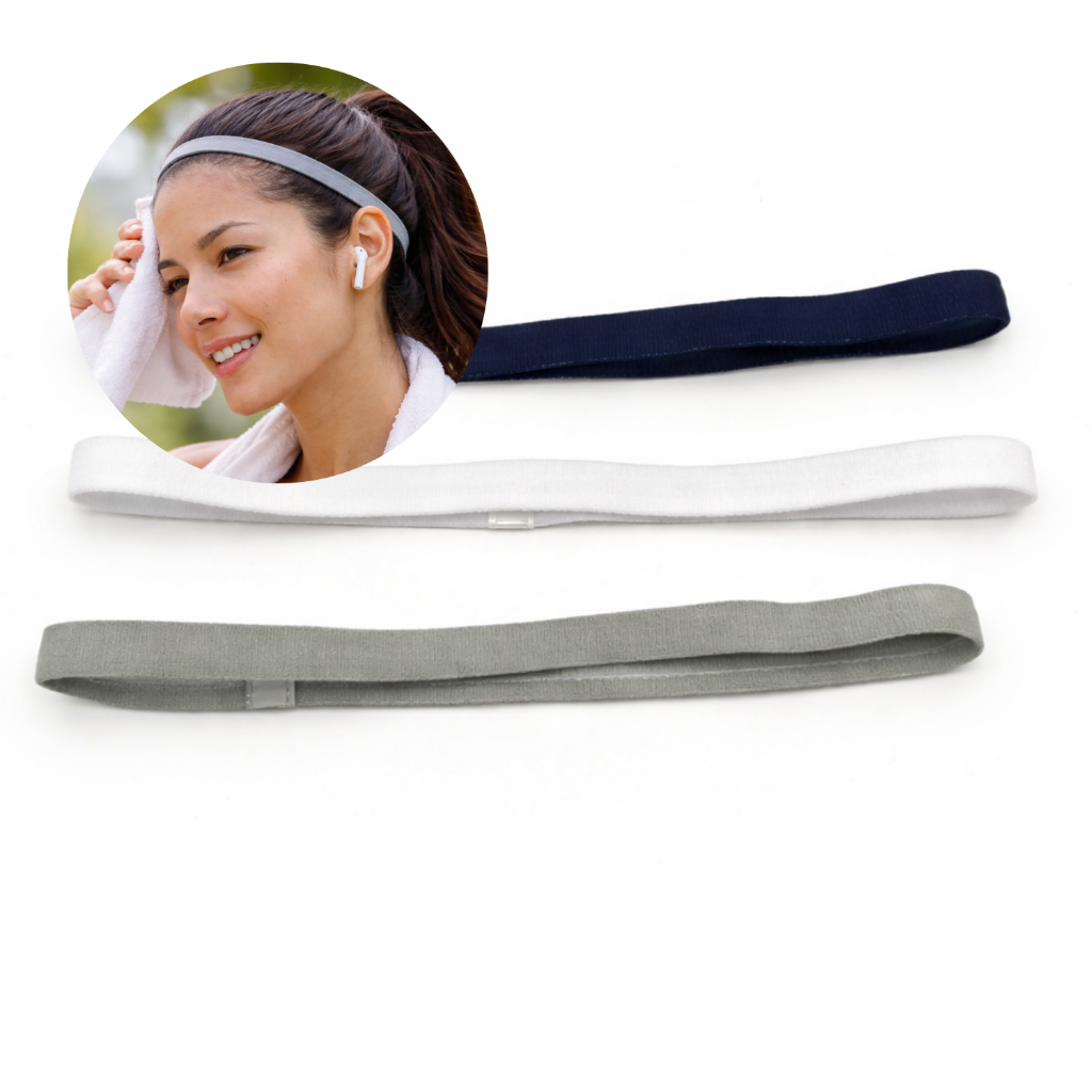 Kit Faixa de Cabelo Esportiva Silicone Fitness Corrida Beach Tennis Yoga em Oferta na Shopee