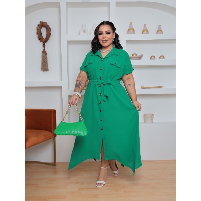 Chamise Midi Modelo de Bico Plus Size em Oferta na Shopee