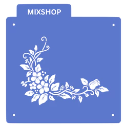 Estêncil Confeitaria Jardim Molde Vazado Biscoito e Bolo Kit 10x10 14x14 Stencil Pintura