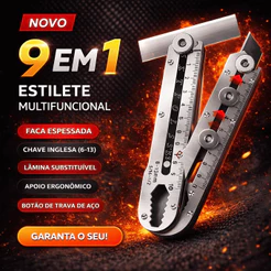 Estilete Profissional 18mm Aço Inox Com Trava Cortante Afiado Ferramenta Multiuso