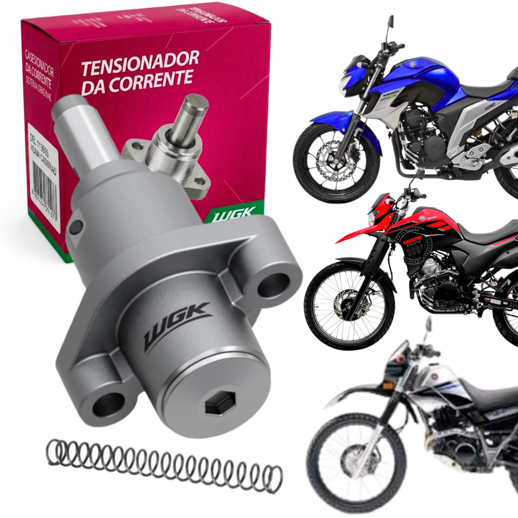 Acionador Tensionador C/Catraca Corrente De Comando Fazer 250 / Xtz 250 Lander / Xt 225 - Wgk