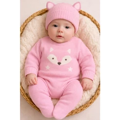 Macacão Bebê Tricot Taylor Rosa