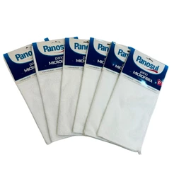 Kit 6 Panos Mágico de Microfibra 35cm x 35cm Super Absorção BRANCO - Panosul