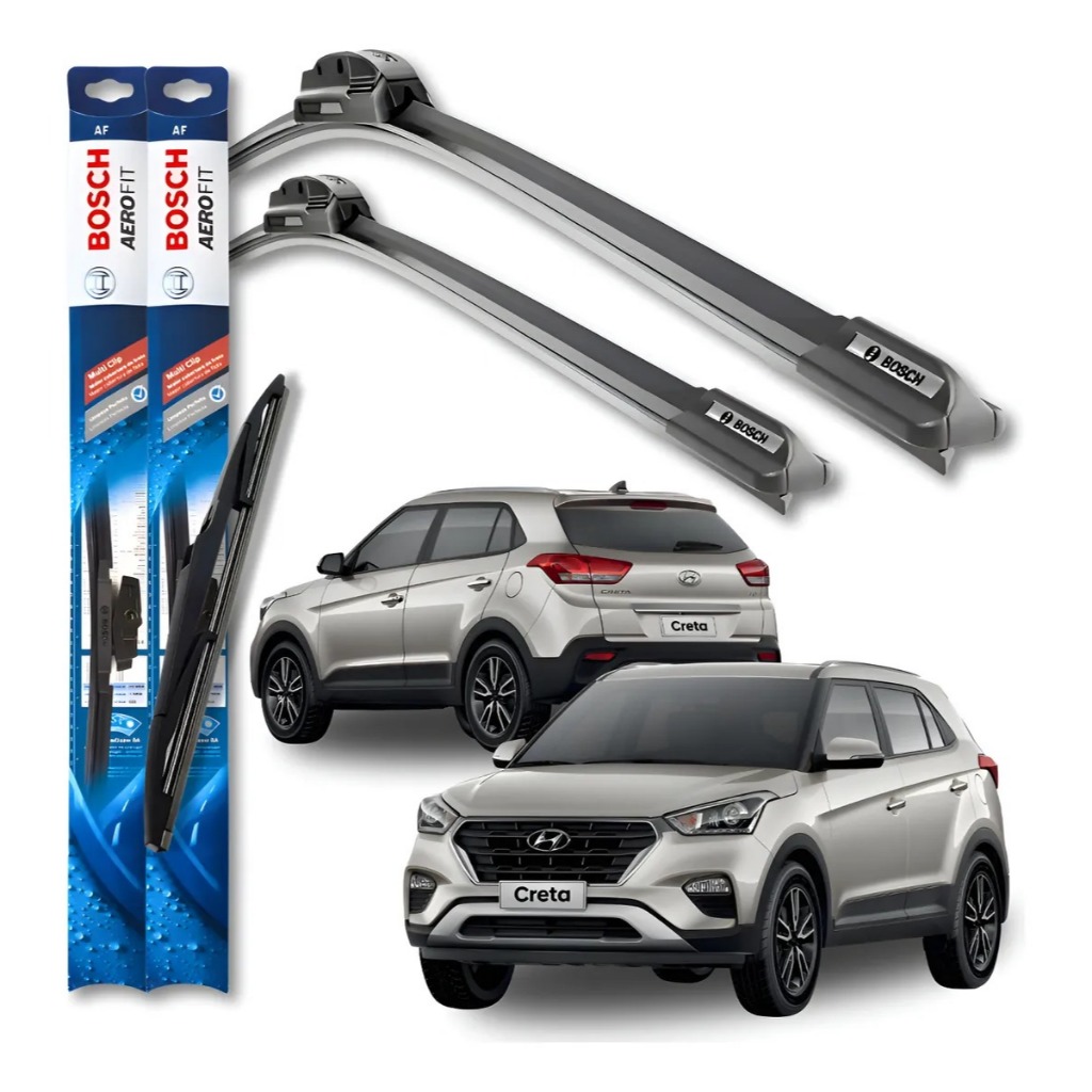 Kit Jogo Palheta Dianteira + Traseiro Bosch Creta 2017/2020