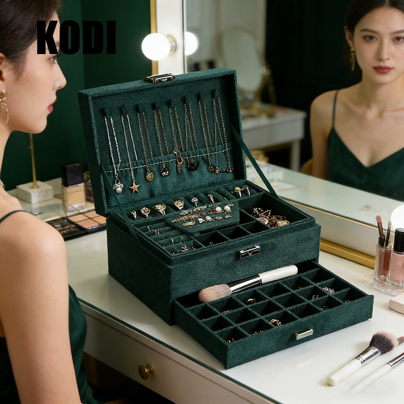 Porta Joia Grande Maleta Organizador De Joias Multifuncional Feminino Viagem Q17