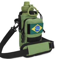 MODUS Garrafa Tática Térmica 1L Aço Inoxidável Com Corda e Bolsa Alça Paracord