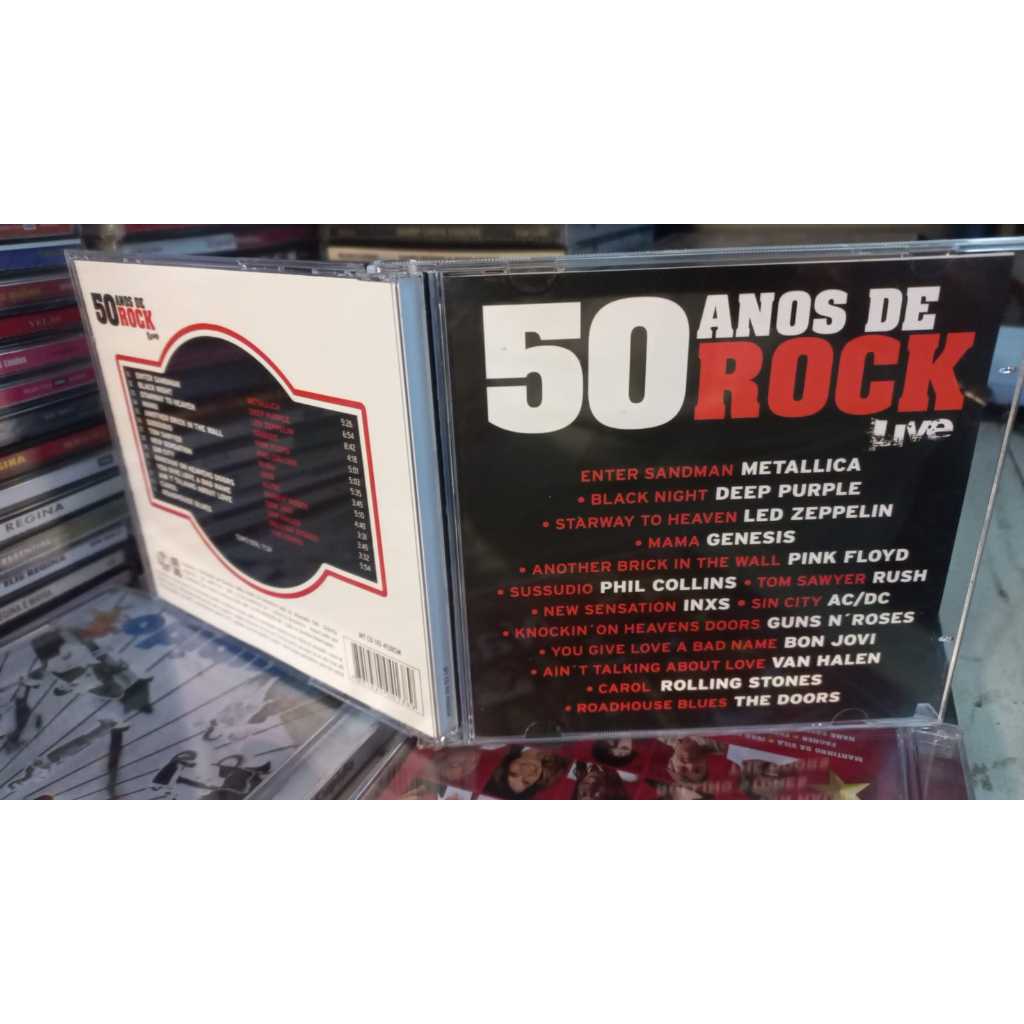 CD 50 Anos de Rock Live - novo - mETALLICA dEEP pURPLE gENESIS pINK fLOYD iNXS ac/dC The doors bom jovi