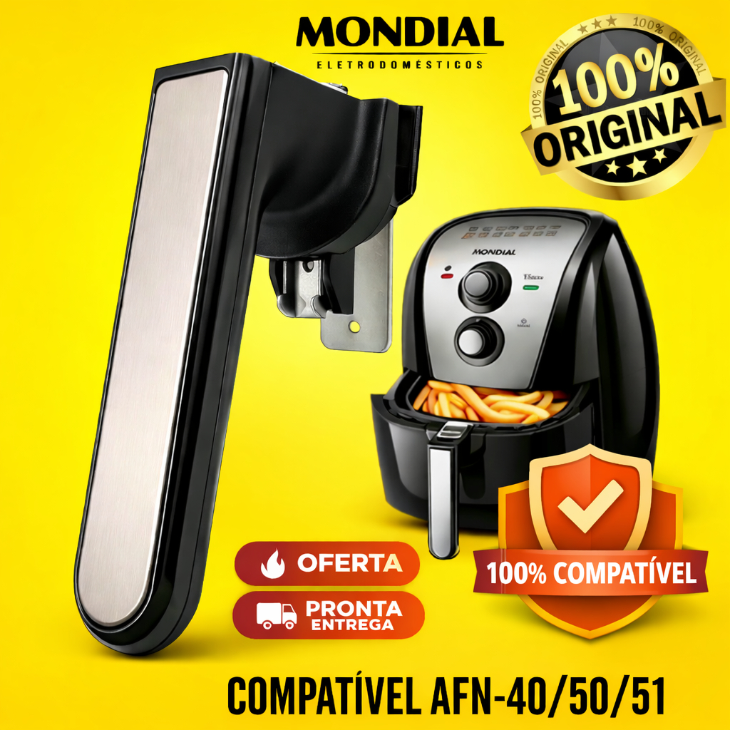 Puxador Original Air Fryer Mondial Afn-40/afn-50-ri Preto