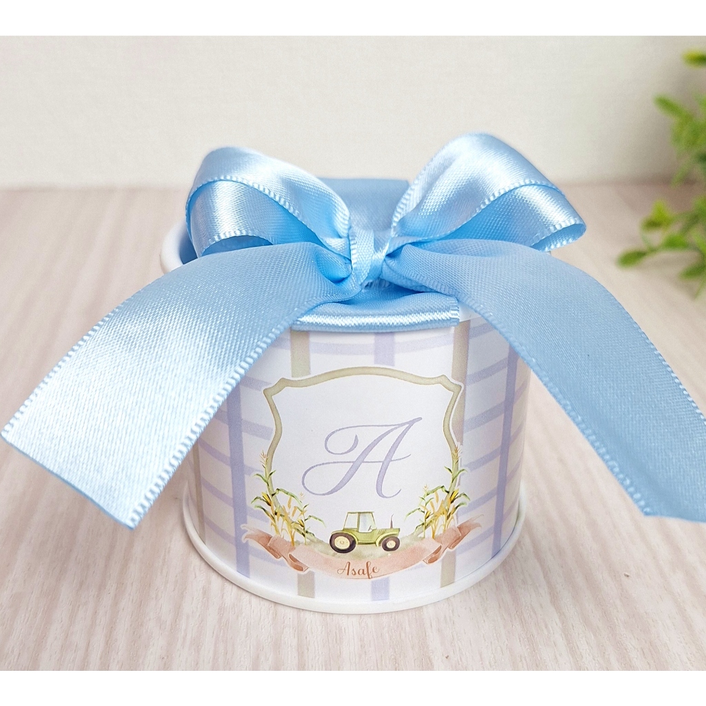 KIT Mini Tubo lata Personalizada festa Lembrancinha Maternidade 5x6 cm - Vários Temas