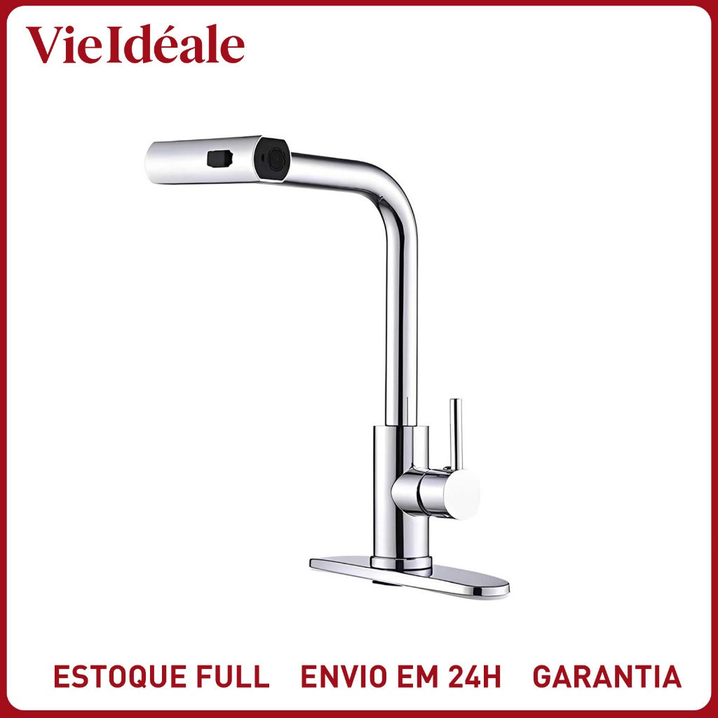 Torneira de Cozinha 360° Cascata 4 Jatos Alta Pressão Misturador Pia Inox em Oferta na Shopee