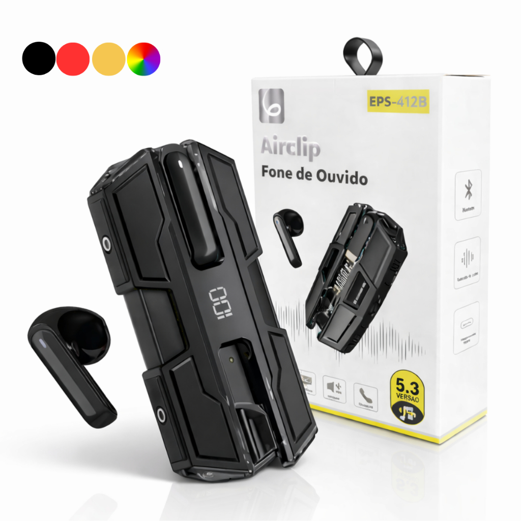 Fone Fone Gamer Baixa Latência | Bluetooth 5.0, Intra-auricular e Microfone Embutido