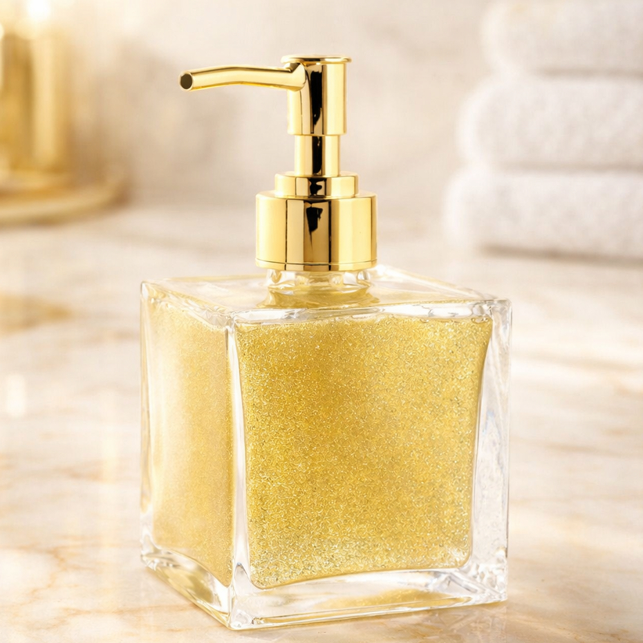 Porta Sabonete Liquido - Saboneteira Vidro Cubo Transparente 250ml em Oferta na Shopee