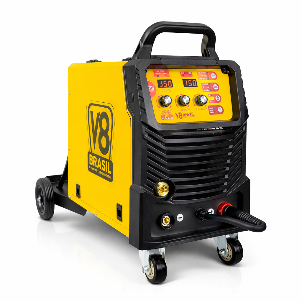 Máquina de Solda Multiprocesso MIG 350A Trifásica 220V 380V Sinérgica MIG c/s Gás MMA TIG V8 Brasil em Oferta na Shopee