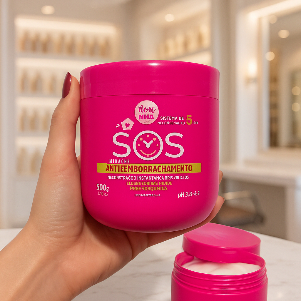 Creme de cabelo SOS Profissional  Antiemborrachamento 500G -TRATAMENTO CAPILAR  DE RECONSTRUÇÃO-BANHO DE CREME em Oferta na Shopee