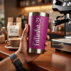 Copo Térmico Personalizado Com Seu NOME Ou LOGO Com Tampa e Abridor Valor a Parte 473ml