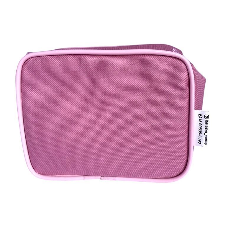 MINI necessaire inteira NAILON ROSA (tecido) 15x12