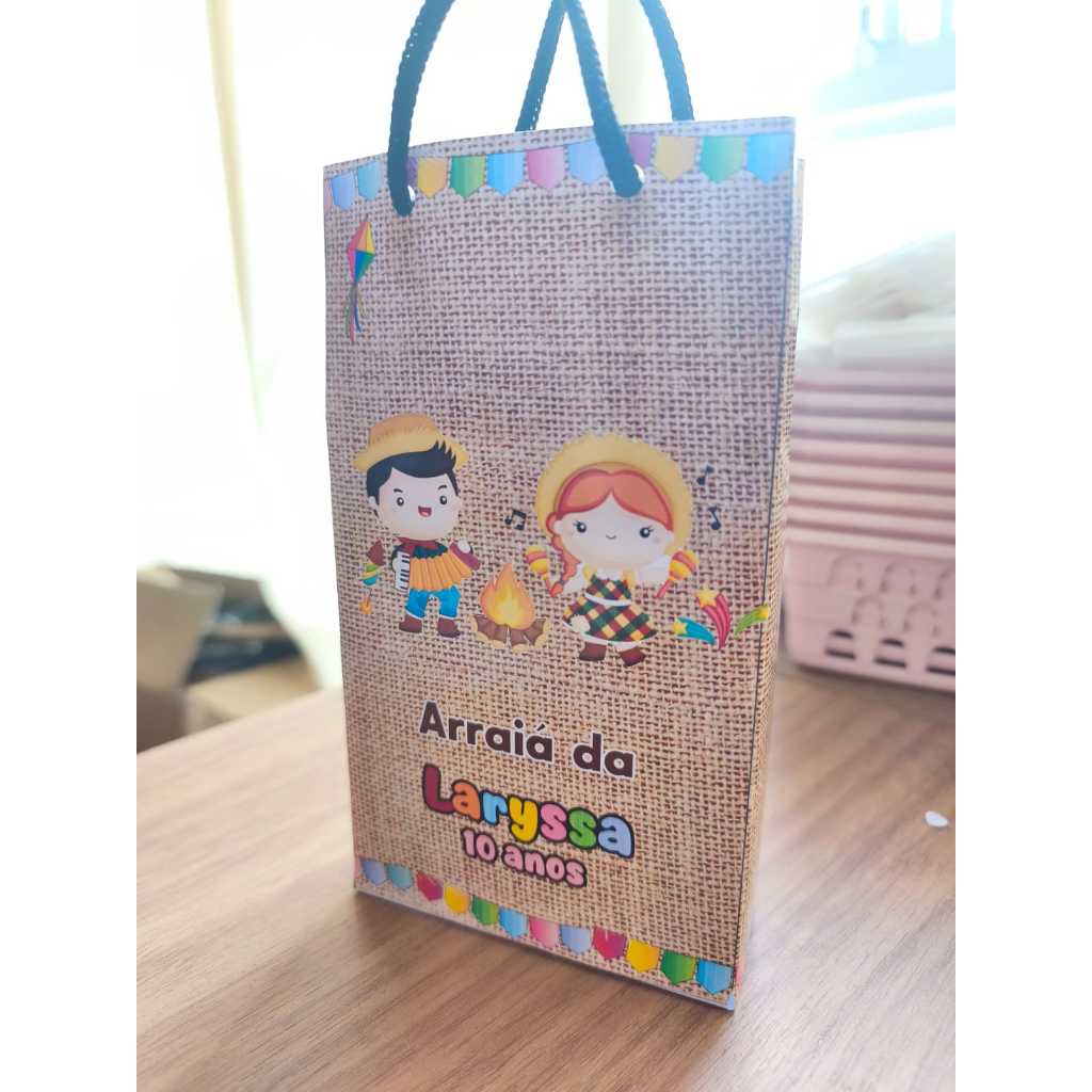10 mini sacolinha surpresa lembrancinha aniversário casamento cha bebê arraiá festa junina personalizada