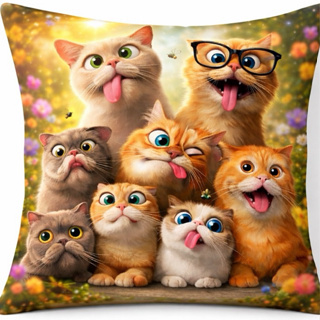 CAPA ALMOFADA ANIMALZINHO GATINHOSCACHORRINHOS ENGRAÇADOS em Oferta na Shopee