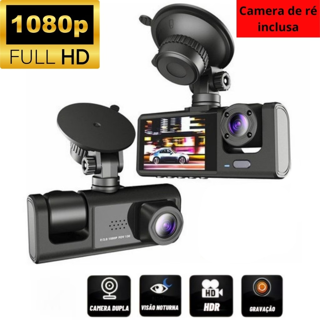 Gravação De Espelho Retrovisor Lente Dupla De Monitoramento De Carro HD 1080P Dianteira E Traseira