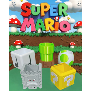 Caixa Mario Organizador de Mesa, Porta Lápis Canetas Porta Trecos Super Mario Bros
