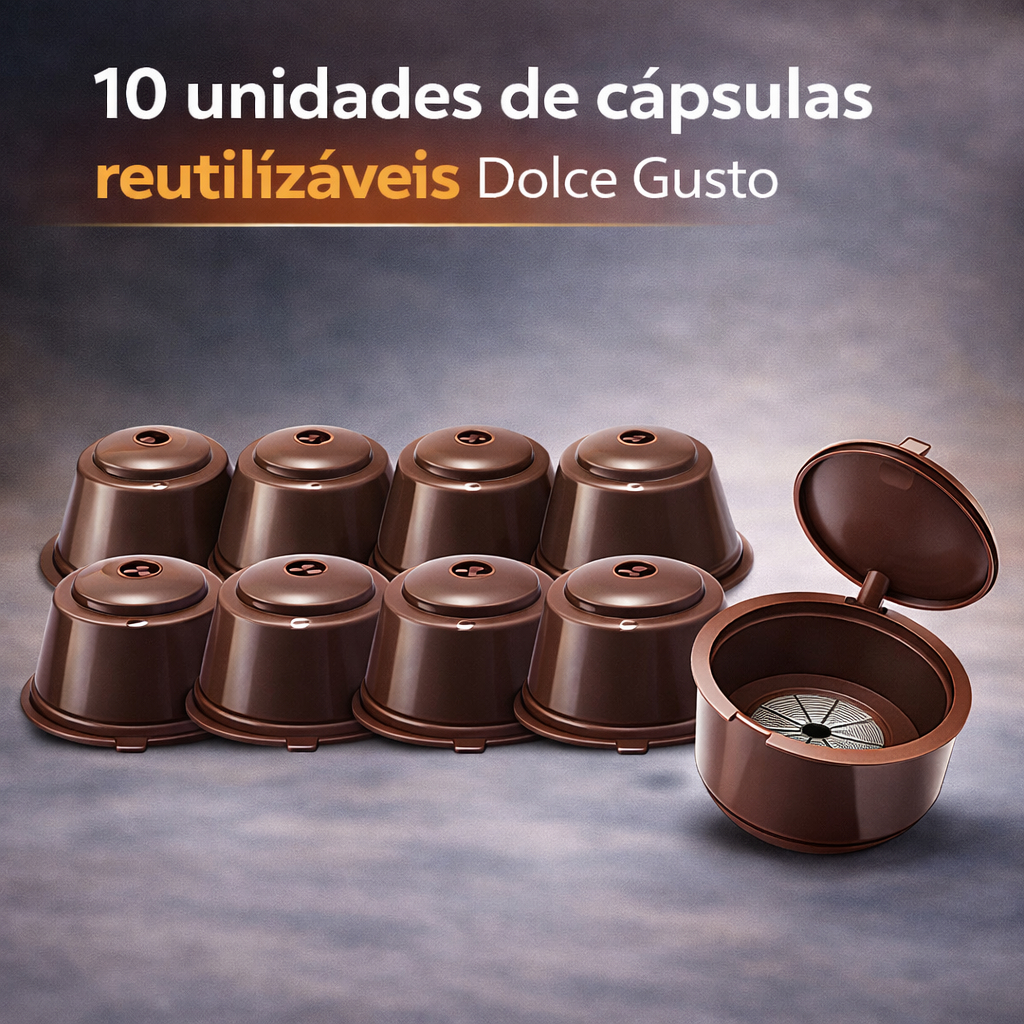 DOLCE GUSTO Capsulas de café Reutilizaveis 10 Unidades para Cafeteiras Dolce Gusto