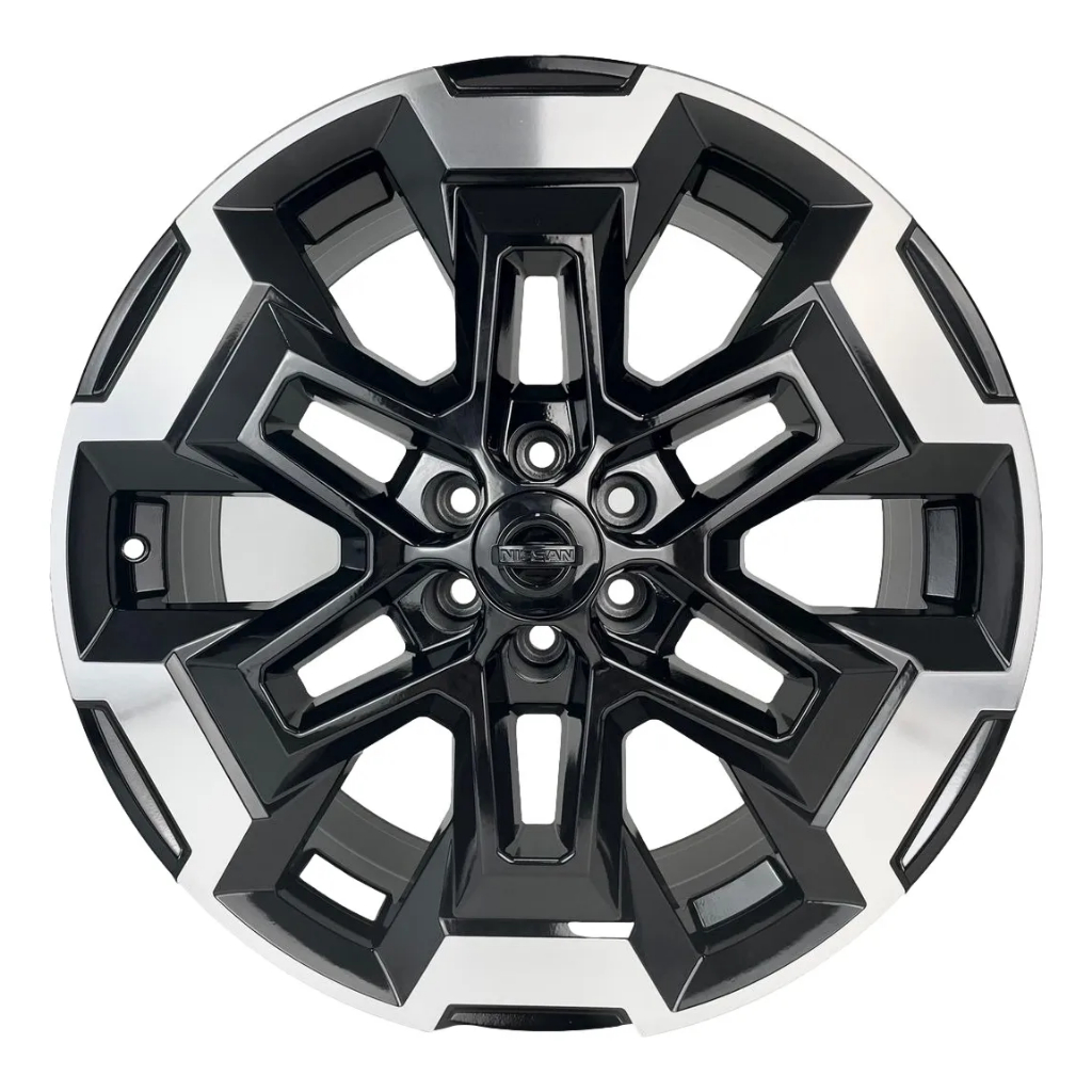 Kit 4 Rodas Aro 20x8,5  6x114 Nissan Frontier Platinum Pro4x Attack Preta Diamantada Krmai S51
