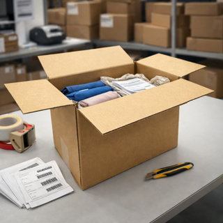 5 Caixas de Papelão em Material Kraft 30x20x20 Forte  para Envios de E-commerce em Oferta na Shopee