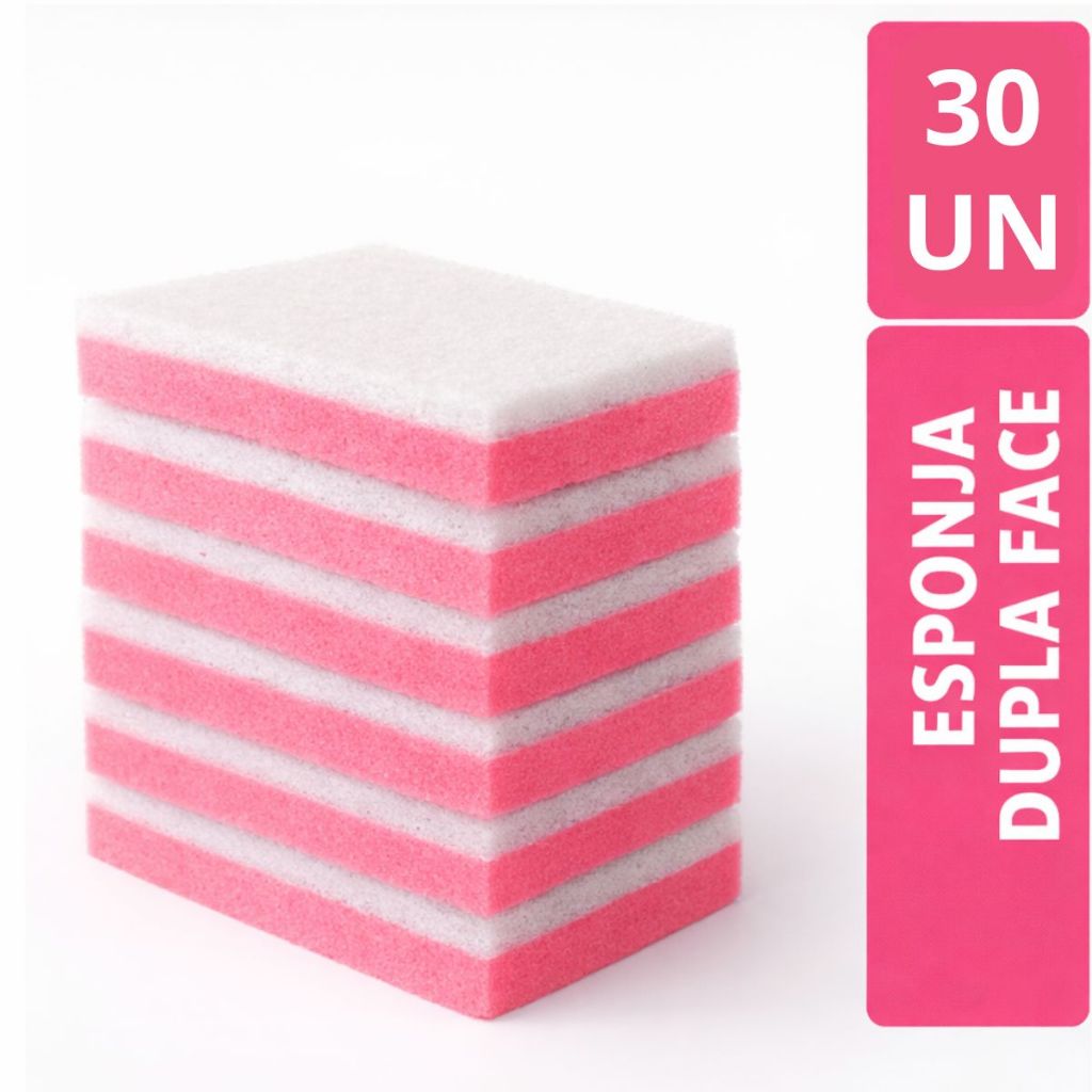 Kit  5 - 30 Esponjas Dupla Face Multiuso Cozinha Sanitária Azulejo Pia Magica em Oferta na Shopee