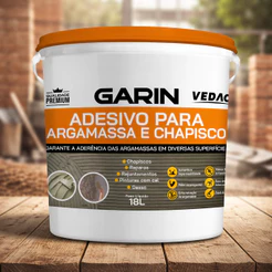 Mais Aderência Adesivo Argamassa e Chapiso Garin Vedag Adesivo Premium 18kg Aderência Eficiente