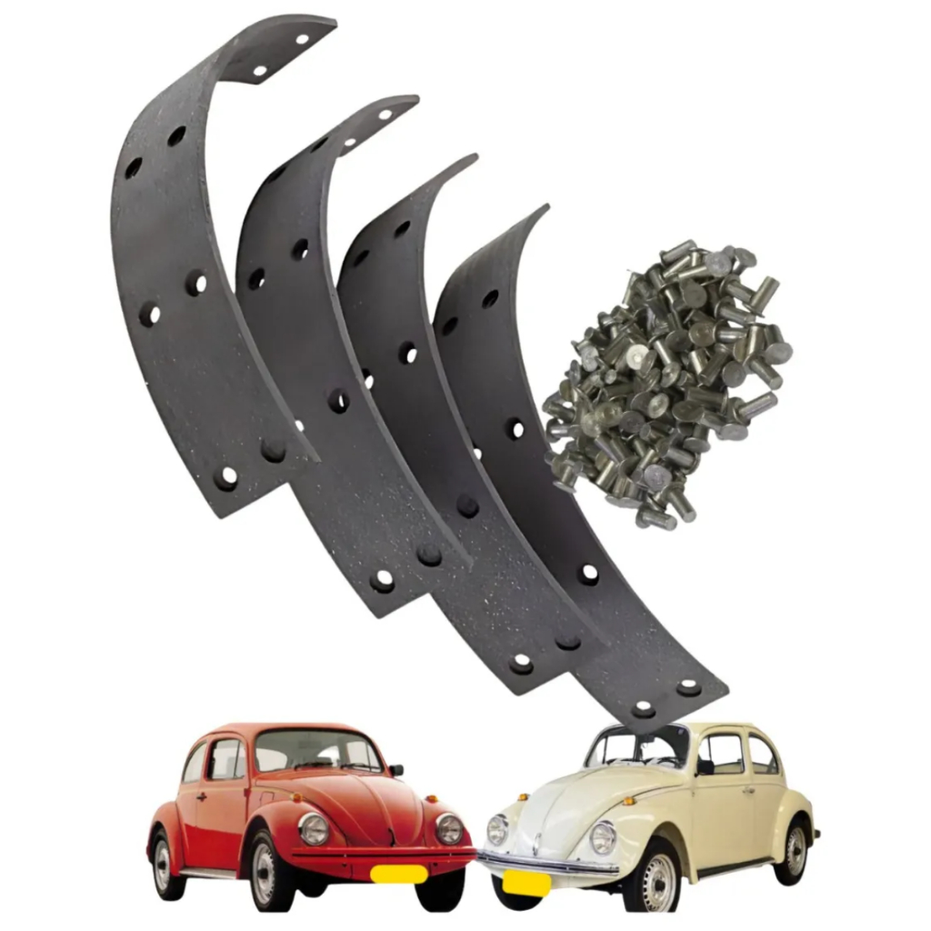Lona Freio 2x Roda Dianteira Fusca 4 E 5 Furos Vw 262xx