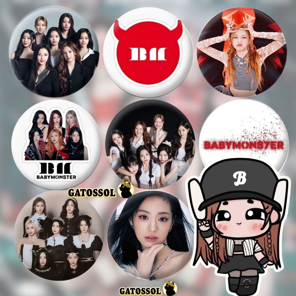Bottons Babymonster  4,5 cm - KPOP-IDOL- Bottom/botton - Boton  - Broche alfinete - Boton - Button - Pin - Botum