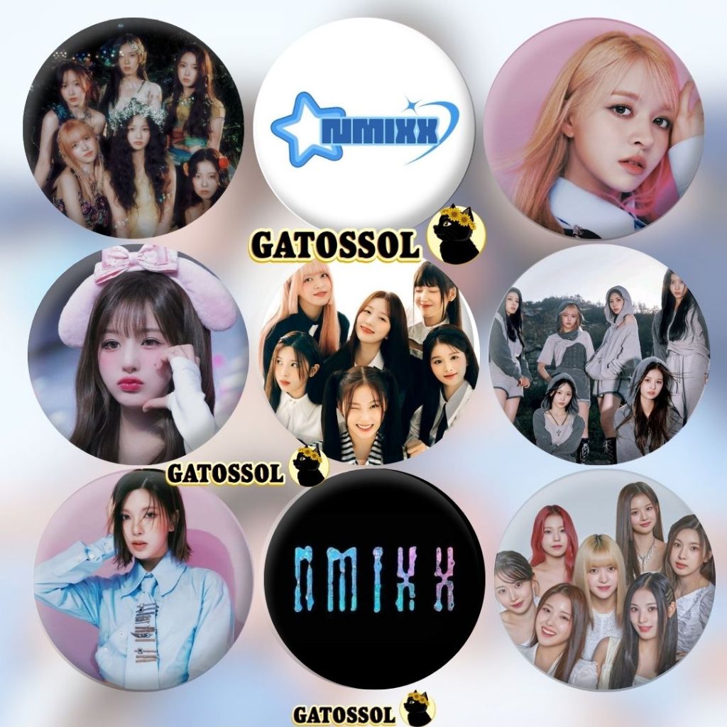 Bottons NMIXX 4,5 cm - KPOP-IDOL- Bottom/botton - Boton  - Broche alfinete - Boton - Button - Pin - Botum