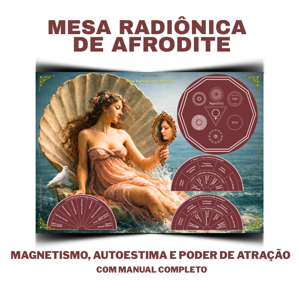Mesa Radiônica Afrodite para autoestima Impressa A3 para Uso Espiritual | com Manual