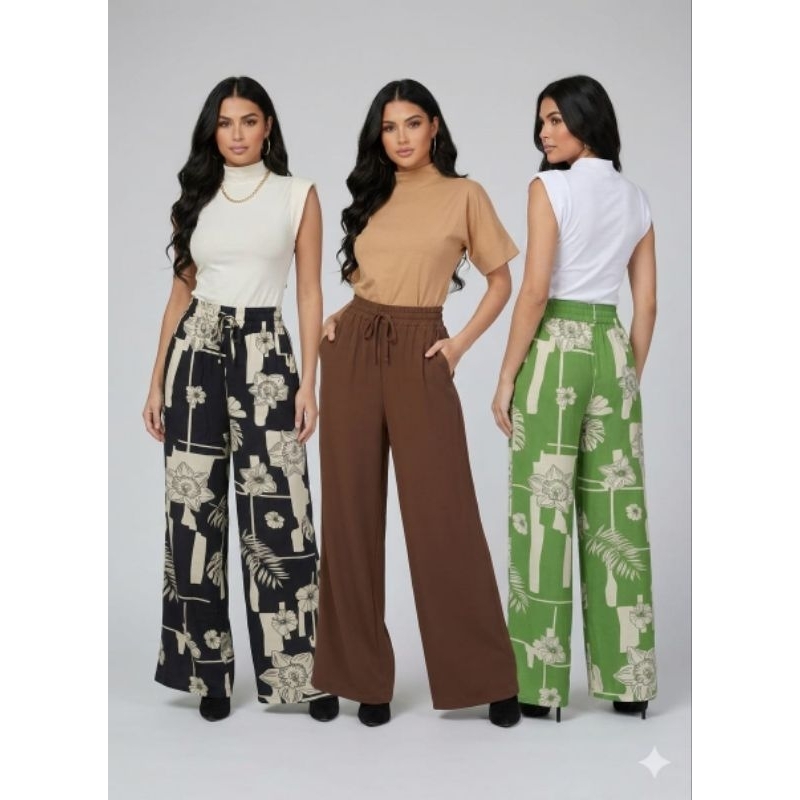 Calça Pantalona Feminina Com Forro Com Bolso em Viscolinho – Fresca, Elegante e Confortável
