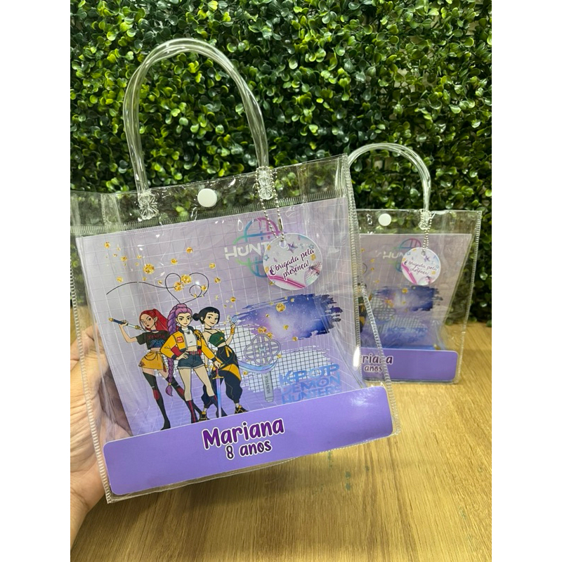 Sacola PVC Personalizada 20x20x8-Festa infantil- Lembrancinhas-