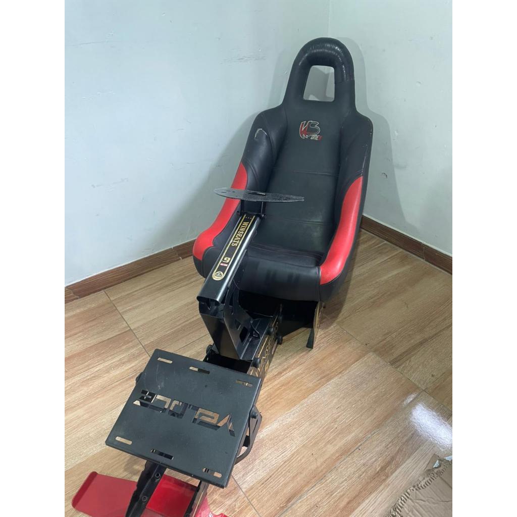 Cockpit Com Banco Winseats One F1 Vermelho P/ G27, G29, G920, G923, Thrustmaster