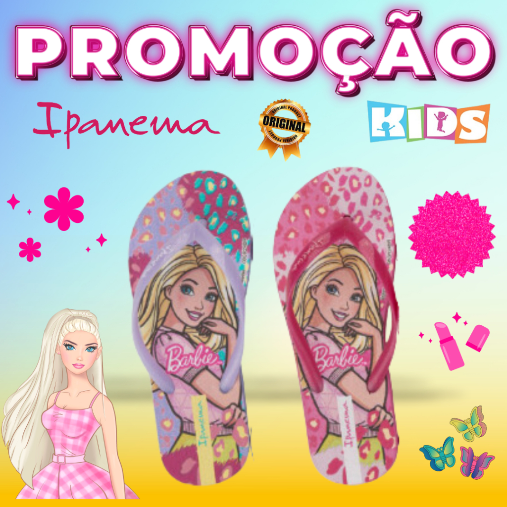CHINELO IPANEMA INFANTIL FEMININO -BARBIE MEU ENCANTO