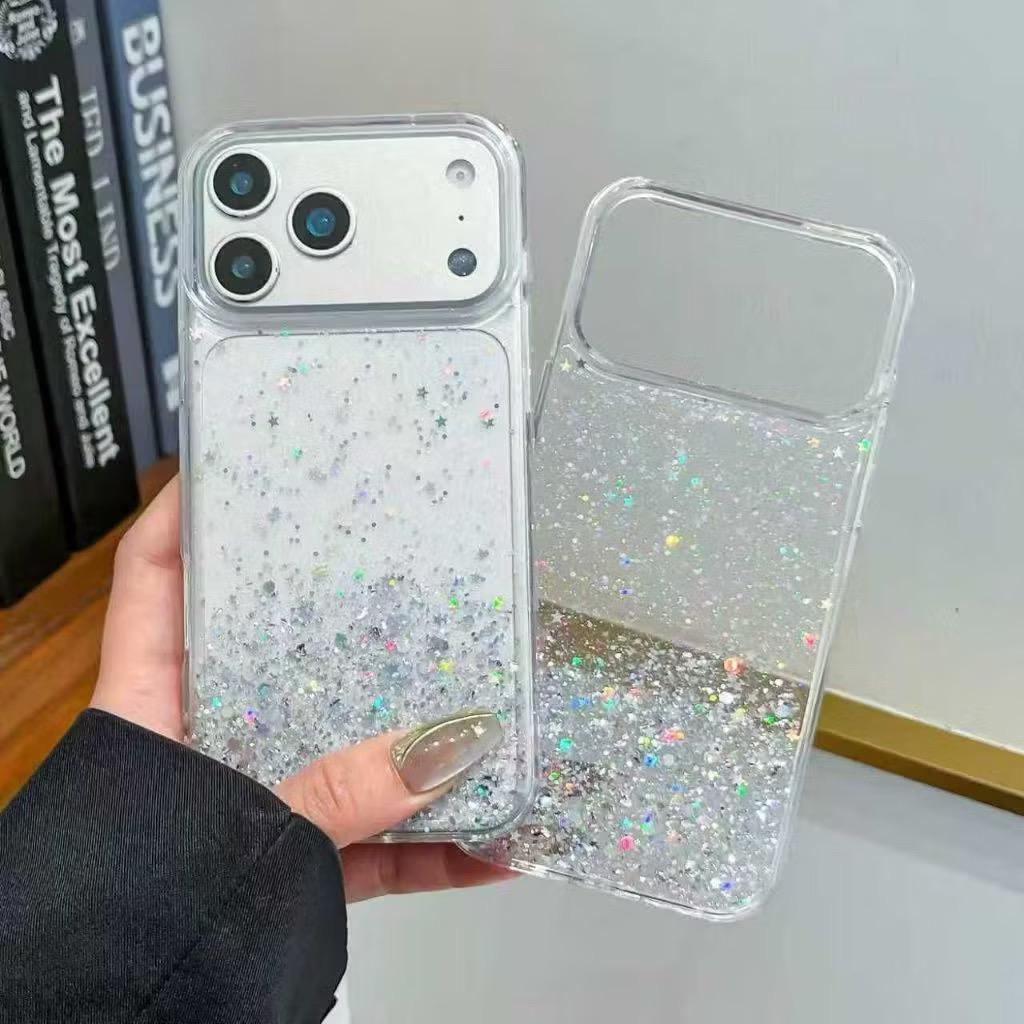 Capa Capinha Com Brilho Estrela Gliter Luxo de Auta Qualidade Iphone 17 17PRO 17PRO MAX 17AIR brilho glitter purpurina