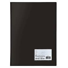 Pasta Catálogo A4 30 Envelopes Visor Preta Polibras PVC – Portfólio Documentos Escolar Escritório