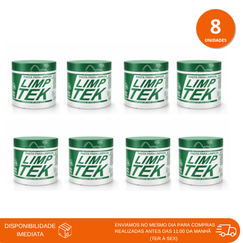 Kit 8 unidades Pasta de Limpeza a Seco 500g Limp Tek