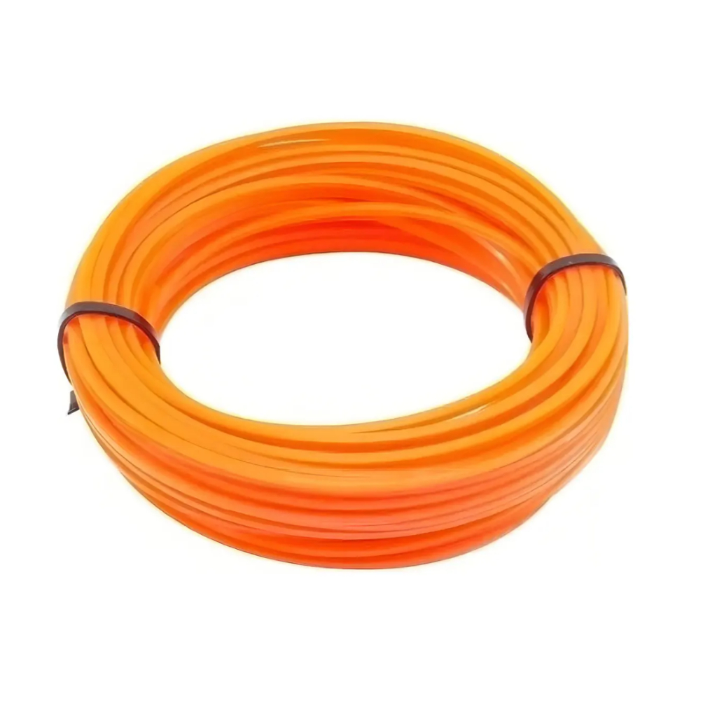 FIO NYLON CORTADOR GRAMA ROÇADEIRA FIO QUADRADO 2,5MM ROLO 10 METROS COR LARANJA
