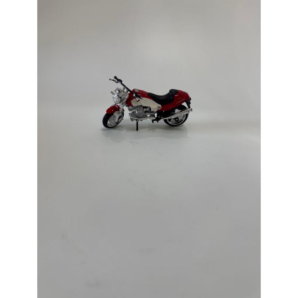 Miniatura Maisto Moto Guzzi V10 Centauro Maisto 1:18 Vermelha Branca Colecionável Sem Caixa e Base Originais Ref. 39311